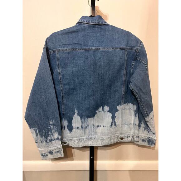 L.T.J Letter to Juliet Dip Dyed Blue Denim Jean Jacket Size Small NWT - Picture 5 of 7